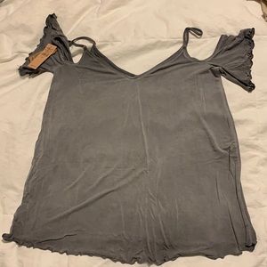 Grey Tank Top with Shoulders